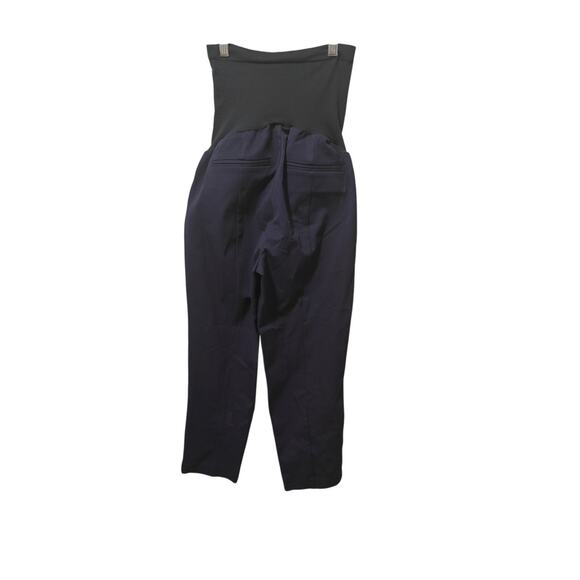 A Pea in the Pod Maternity Full Panel Navy Twill Khakis  Pockets Size Medium - Picture 5 of 7
